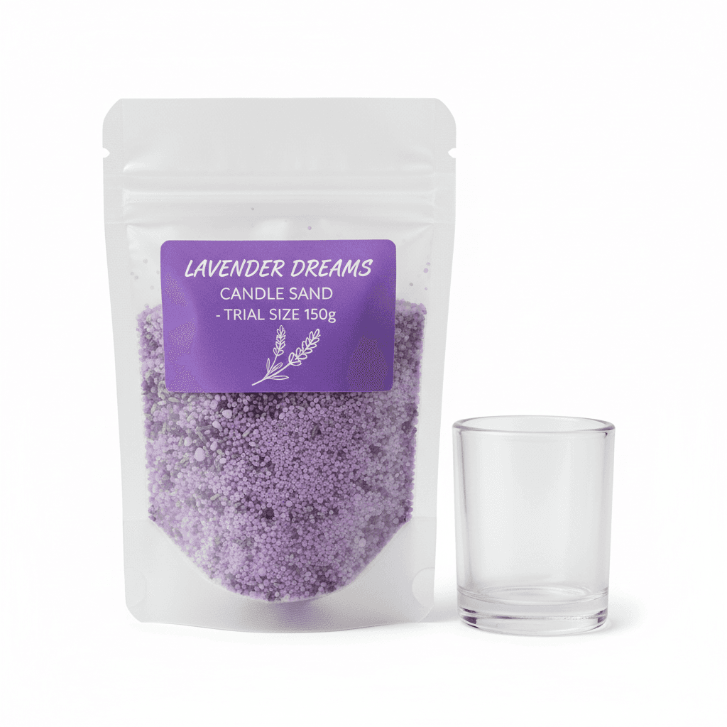 lavender mini candle sand