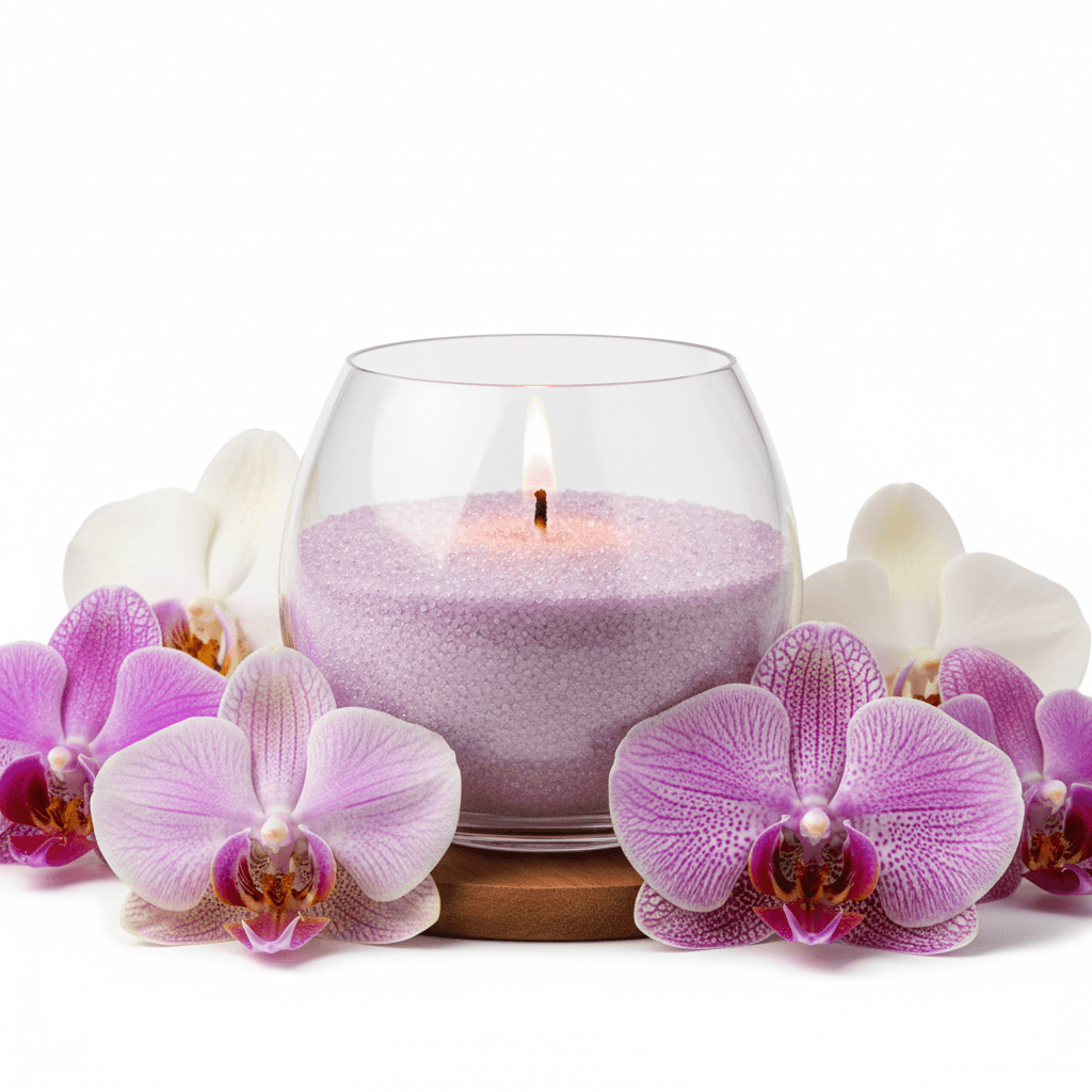 orchid candle sand