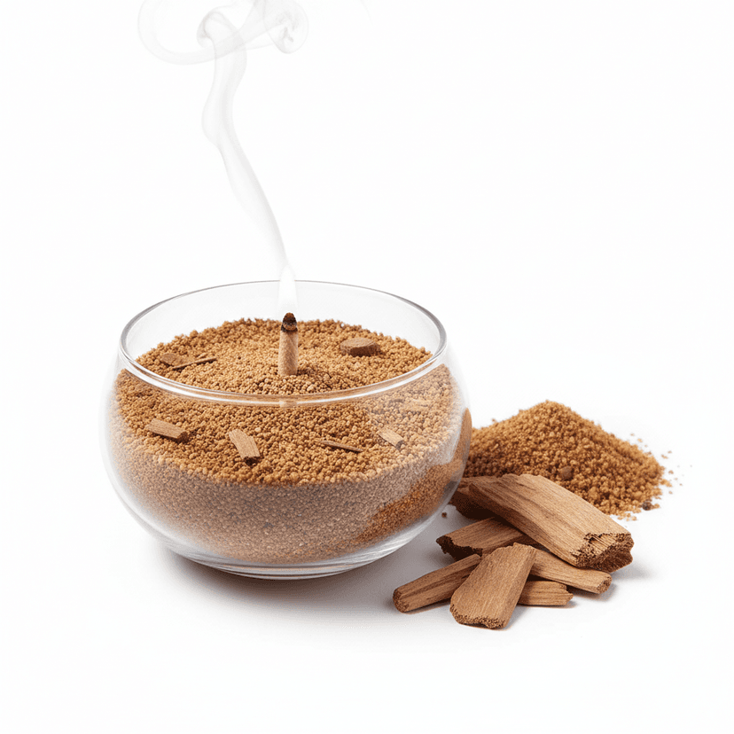 sandalwood candle sand